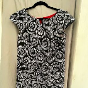 London Times Black/White dress size 10